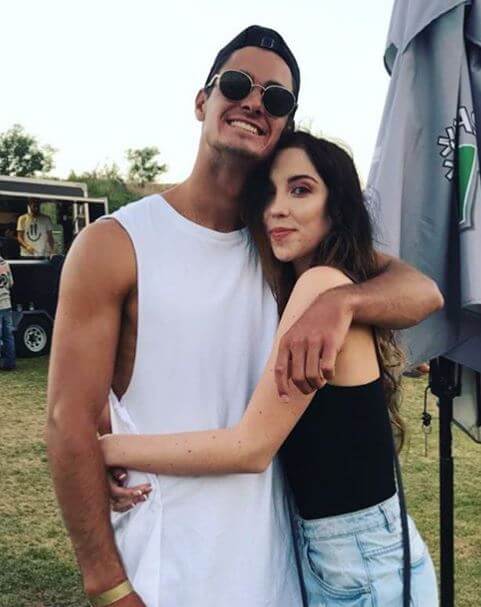 Karl Kugelmann celebrating his 21st birthday with his rumored girlfriend, Jess Eduvenage.